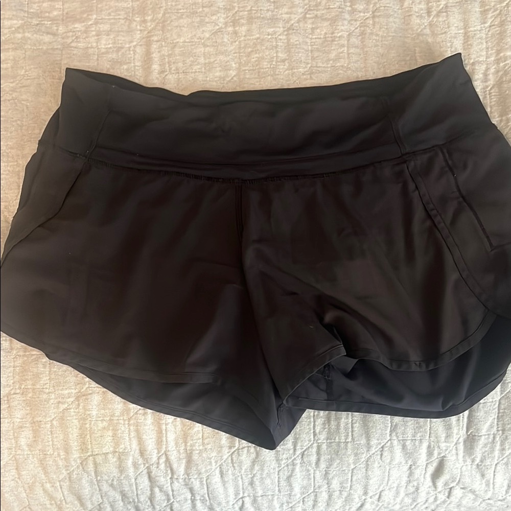 Women's Black Athletic Shorts luluemon size 8 women’s cute black run shorts